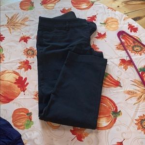 Black crop dress pants